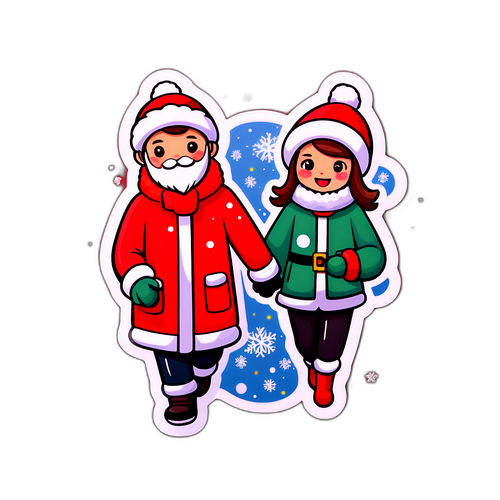 Những cặp đôi đi bộ trong thời tiết lạnh tháng 12