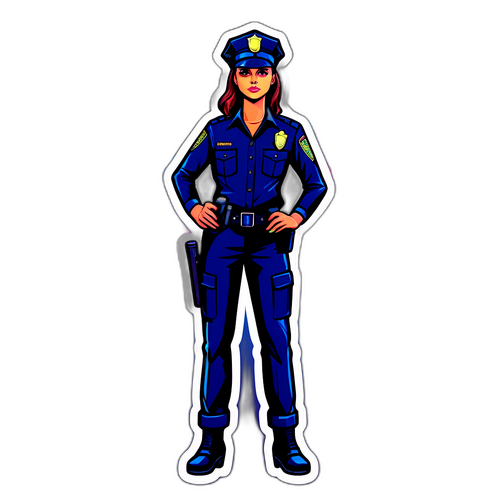 時尚女性警察