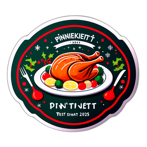 Festlig sticker for pinnekjøtt test 2025