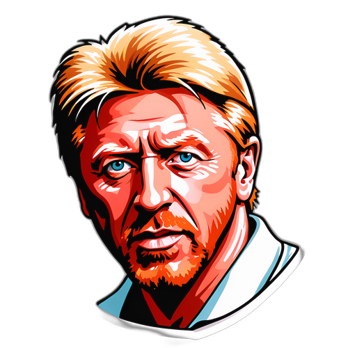 Návrh nálepky s Borisem Beckerem