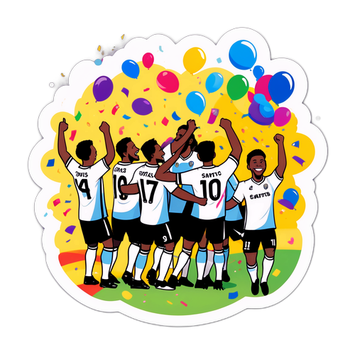 Santos Team Goal Celebration Sticker
