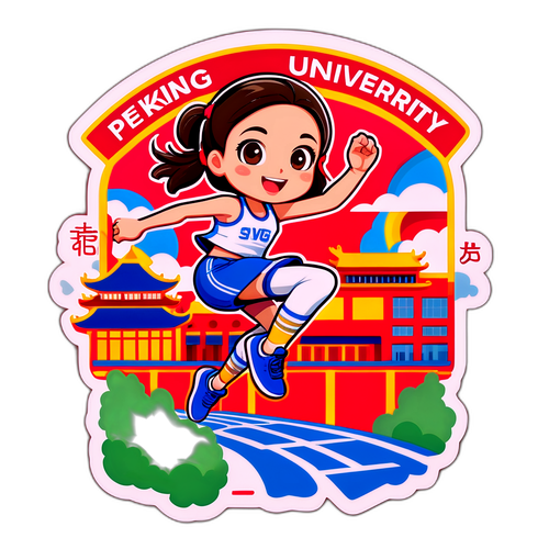 可爱运动女孩贴纸