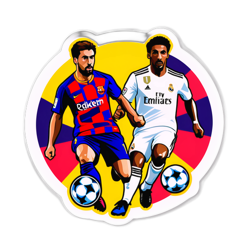 Sticker ya Mchezo wa Real Madrid dhidi ya Barcelona