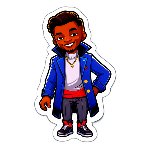 얀닉 시너의 독특한 스타일을 강조한 스티커