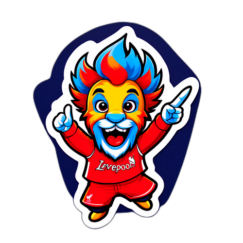 Những chiếc nhãn dán vui nhộn của mascot Liverpool ăn mừng
