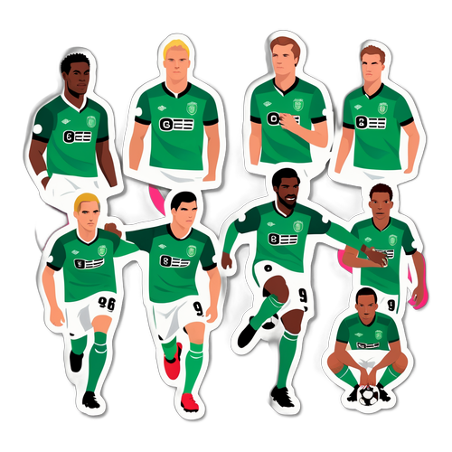 สติกเกอร์นักฟุตบอล Hannover 96 ในท่าทางต่างๆ