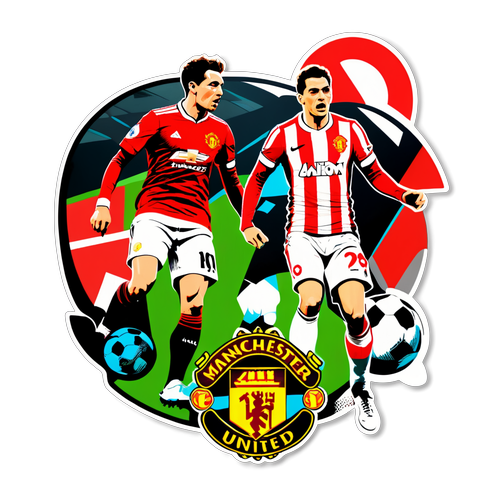 Manchester United és Athletic Bilbao mérkőzés posztere