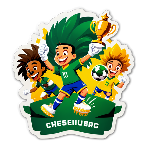 Postcard Encantado: Apoie a Seleção Brasileira com Mascotes e Troféus!