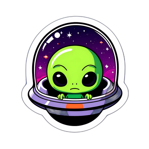 Sticker Alieno Amichevole