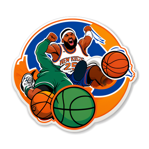 Sticker ya Mchezo maarufu wa Knicks dhidi ya Celtics
