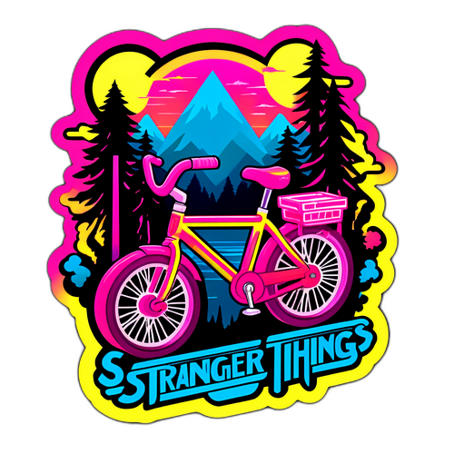 स्ट्रेंजर थिंग्स वाली रेट्रो स्टिकर