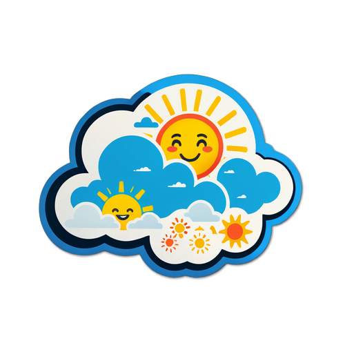Stiker Cuaca Ceria