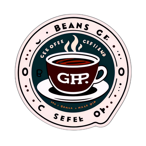 Vintage kaffe logo för gp