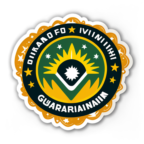 Em Busca da Vitória: O Logo Guarani em um Estilo Retrô com Estrelas!