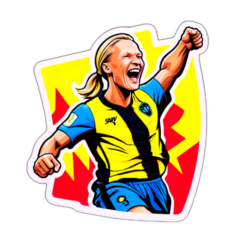 Haaland Juichende Sticker