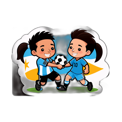 Stiker Pemain Bola Sepak yang Ceria