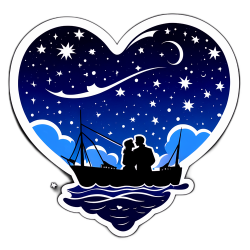 Romantisk scene fra Titanic