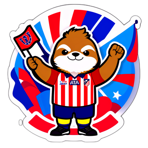 Adesivo do Atlético PR com Mascote em Pose de Vitória