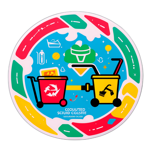 Экологическая наклейка для сбора отходов