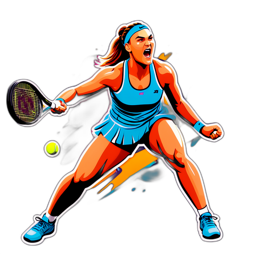 Sticker Aryna Sabalenka dalam Aksi