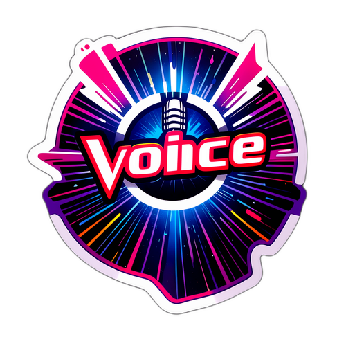 Autocollant futuriste 'La Voix 2026'