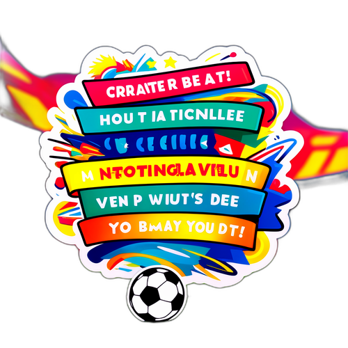 Motiverande klistermärke med fotbollstema