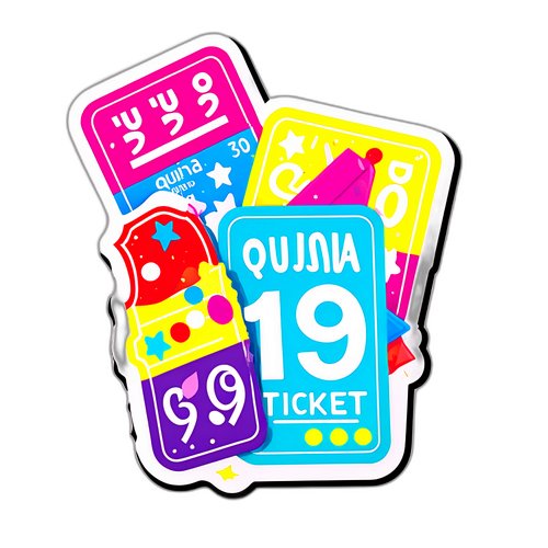 Ilustração divertida do bilhete Quina 6920