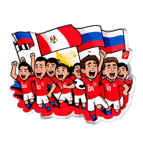 Keriangan Perlawanan Bola Sepak Rusia vs Peru