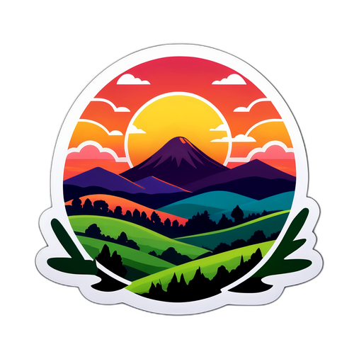 Stiker Tenang Puncak Arabella