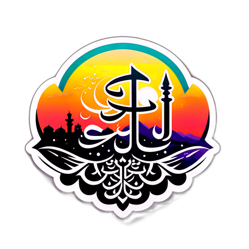 אל-פajr - קאליגרפיה ערבית עם שמו של אל-פajr