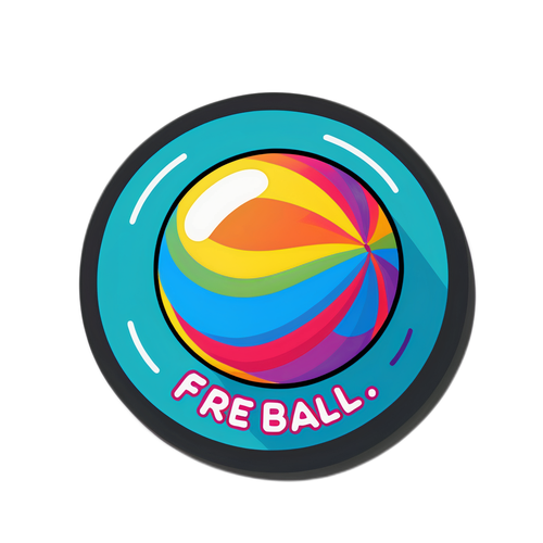 Ilustración de una pelota colorida