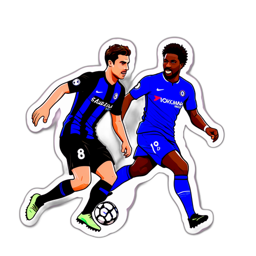 첼시와 아탈란타의 맞대결 스티커 디자인