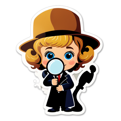 Whimsical Detective Child Sticker