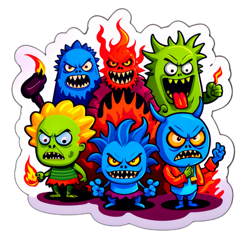 Pokoli rokonok téma matrica