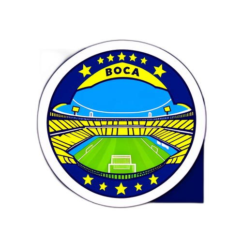 Diseño de un estadio vibrante durante un partido entre Boca y Ferro