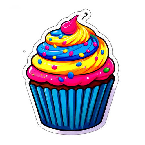 Eventyrkake med fargerik glasur