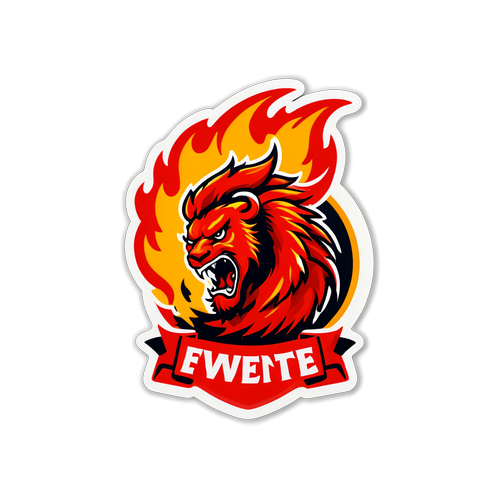 Vlammen en Passie: FC Twente's Logo in een Onvergetelijke Sticker!