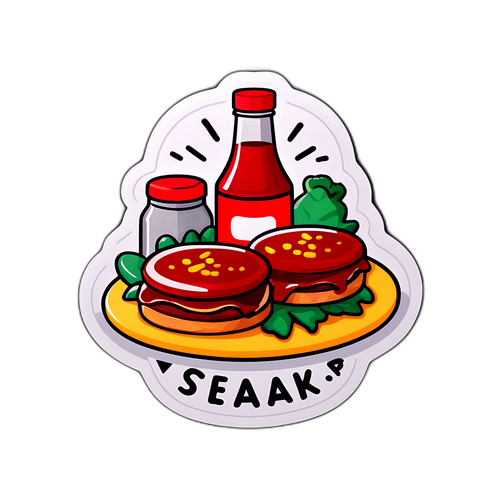 Ketsuppipullot ja pihvit juhlivat kesägrillauspäivää