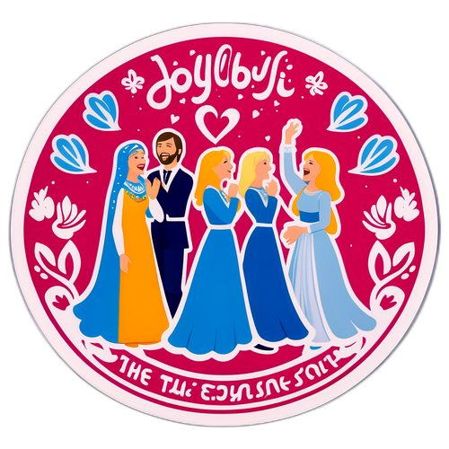 ABBA-yhtyeen iloinen esitys rakkaustarinan ympäröimänä