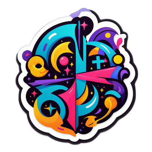 Design eines Aufklebers über Sünde und Erlösung