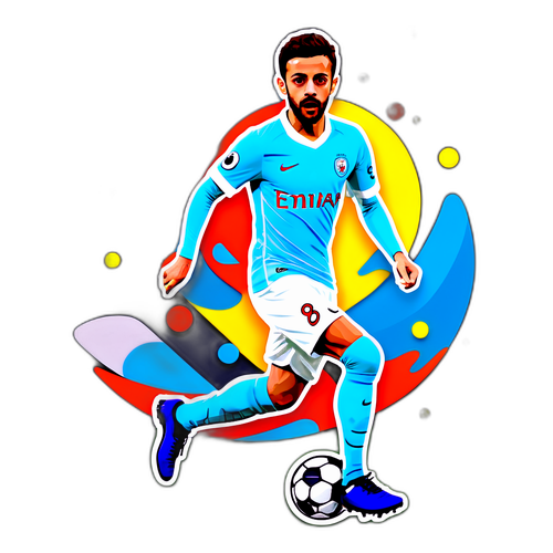 Bernardo Silva Voetbal Actie Sticker