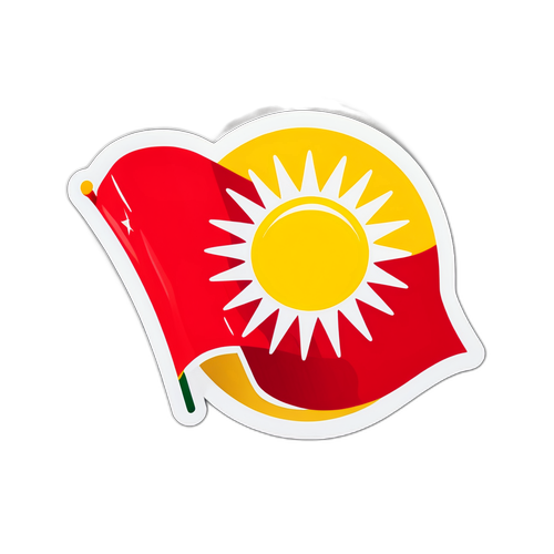 庆祝国庆日的贴纸设计
