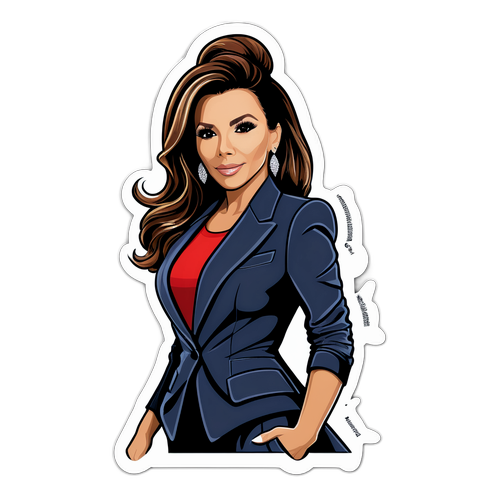 Chic Sticker of a Fashionable Woman