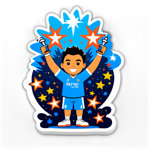 Adesivo do Paysandu Erguendo o Troféu
