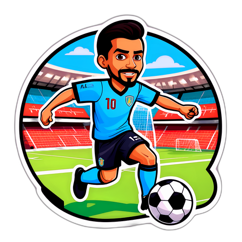 Sticker de Ezequiel Cañete en acción