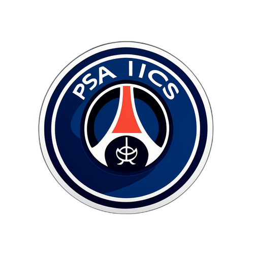 สติ๊กเกอร์โลโก้ PSG พร้อมพื้นหลังที่ไม่ซ้ำใคร