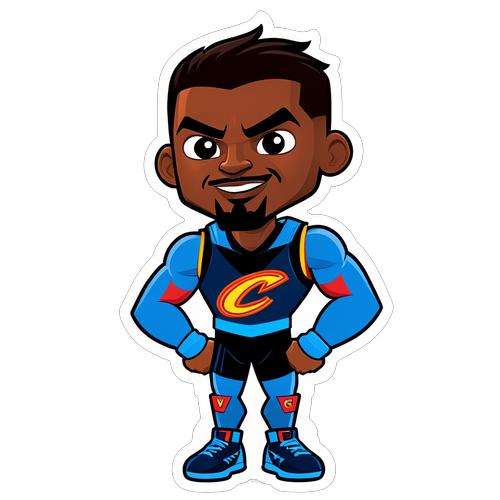 Sticker ni Evan Mobley bilang Superhero