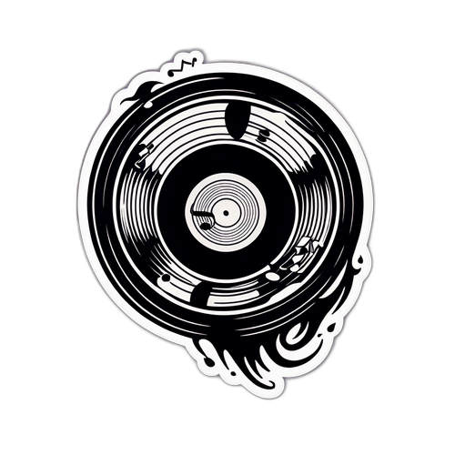 Sticker na Vinyl Record