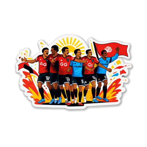 Arte Vibrante da Energia de um Jogo do Flamengo