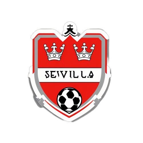 Sticker con el logo del Sevilla FC y el texto 'Siempre con mis colores'